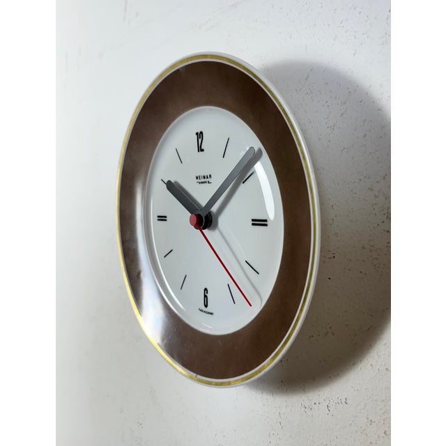1970s Vintage East German Porcelain Wall Clock from Weimar Electric, 1970s For Sale - Image 5 of 18