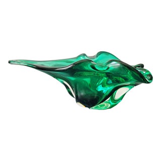 1960s Green Murano Glass Dish For Sale