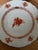 Exquisite set of five hand-painted Herend porcelain salad plates in the classic 'Chinese Bouquet Rust' (Apponyi Orange)...