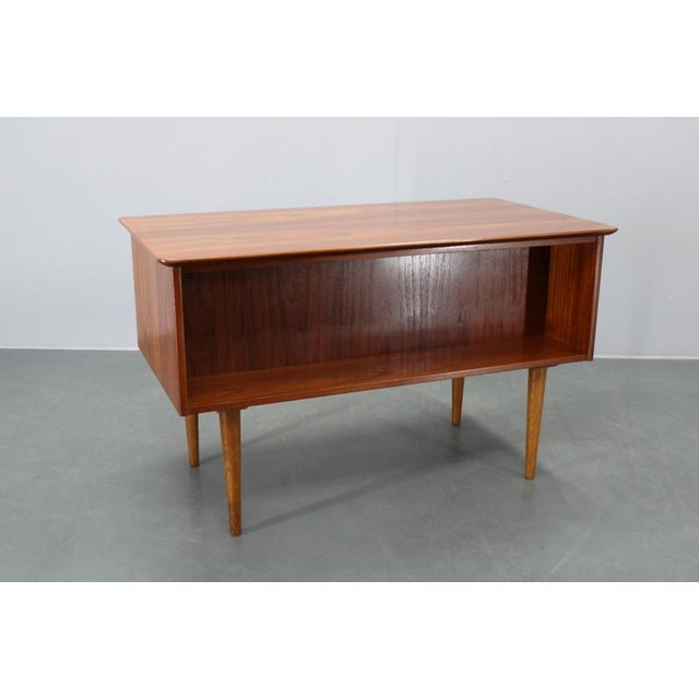 Mid-Century Modern Danish Teak Writing Desk with Oak Legs, 1960s For Sale - Image 4 of 18