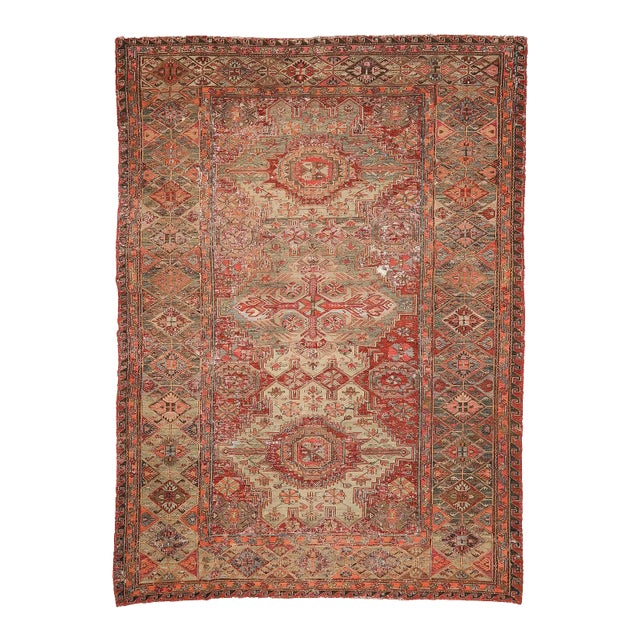 Mid 20th Century Large Vintage Caucasian Sumaq Rug For Sale