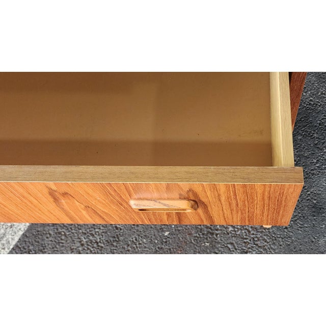 Vintage Scandinavian Danish Modern Post MCM Teak Cylinder Roll Top Desk. C1970 For Sale - Image 11 of 13