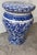 Vintage Late 20th Century Chinese Blue and White Garden Stool For Sale - Image 4 of 9