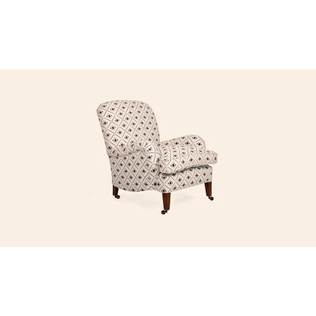 Oxford Blue Sofia Lounge Chair by Ceraudo For Sale - Image 4 of 6