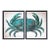 Wall Art Set, Blue Crab - Set of 2 For Sale