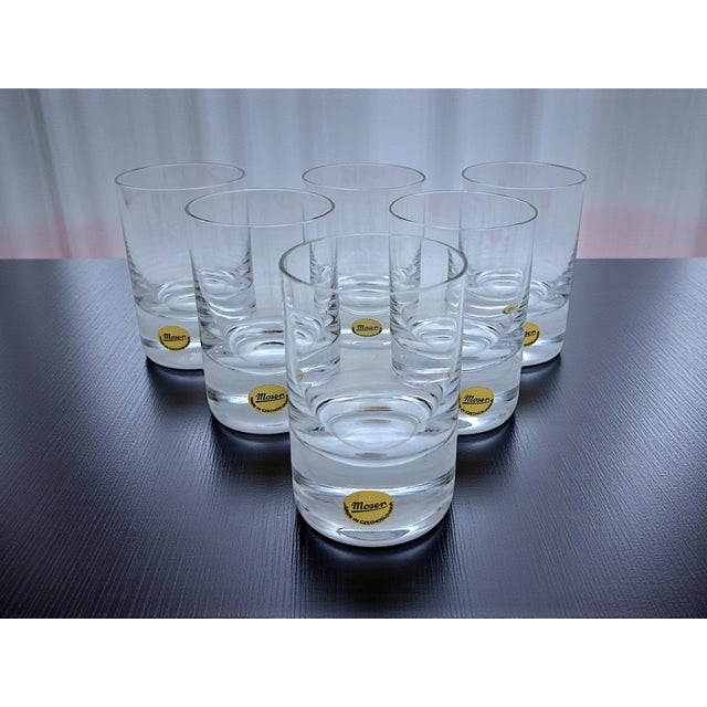 Fashioned Crystal Glasses from Moser, 1970s, Set of 6 For Sale - Image 9 of 10