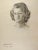 Mid-Century Modern 1950s Drawing Female Portrait 1950's For Sale - Image 3 of 3