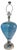 Art Glass Aqua Blue White Swirl Table Lamp For Sale - Image 13 of 18