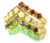 Elegant estate 14K gold stacking ring set featuring diamond, ruby, sapphire, and emerald bands, perfect for versatile,...