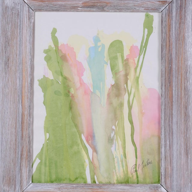 Very Good + overall Condition Mid 20th Century Paul Jenkins Hand Signed Untitled Original Abstract Expressionist...