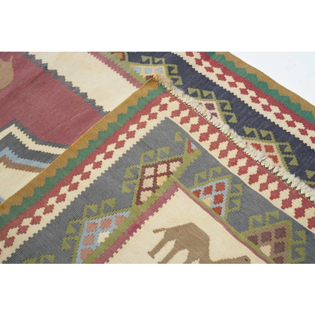 Vintage Kilim Rug 3'10'' x 6'2'' For Sale - Image 10 of 10
