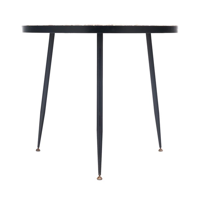 Red Period Mid-Century French Tiled Table For Sale - Image 8 of 9