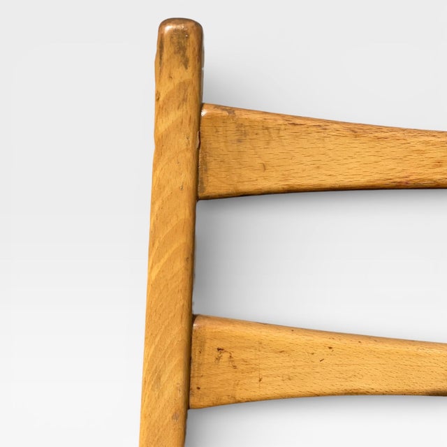 Set of Six Mid-Century Modern Ladderback Dining Chairs With New Upholstery For Sale - Image 12 of 18