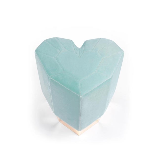 Light Blue Queen Heart Stools by Royal Stranger, Set of 4 For Sale - Image 12 of 18