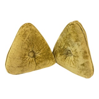 Mid Century Modern Triangle Throw Pillows- Set of 2 For Sale