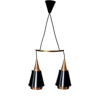 Vintage Norwegian Classic Copper Pendant Lamp, 1960s For Sale