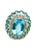 Bochic "Capri" Natural Oval Shape Blue Topaz & Diamond Set In 18K Gold & Silver For Sale - Image 17 of 18