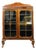 Vintage Art Deco Bookcase With Mullioned Doors and Adjustable Shelves For Sale