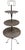 French Country Vintage 3-Tier Dark Bronze Metal Plant Stand & Tiered Display Tower For Sale - Image 3 of 12