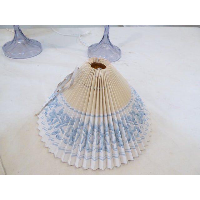 Antique Glass Lamps - A Pair For Sale - Image 4 of 4