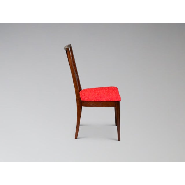 Restored Vintage Broyhill Brasilia Walnut and Cane Dining Chairs Set of 6 For Sale - Image 15 of 18