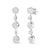 Indulge in the beauty of nature with these stunning 14K white gold floral drop earrings. Each earring features a...