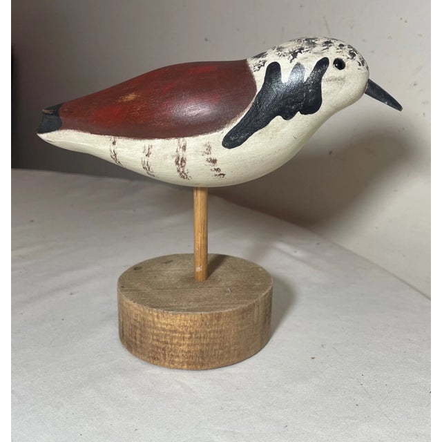 07' Carved Wood Ruddy Turnstone Richard Connolly Shore Bird Duck Decoy Sculpture For Sale - Image 10 of 11