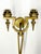 Art Deco Vintage Double Arm Brass Candle Wall Sconce For Sale - Image 3 of 7