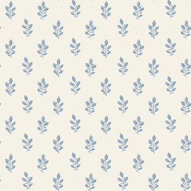 Sample - Boråstapeter Little Oak Wallcovering In Blue For Sale