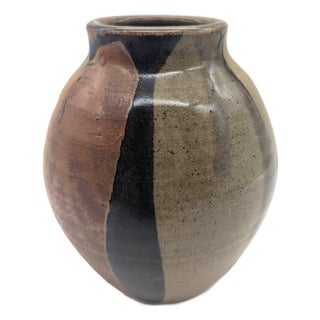 1960s Artist Signed Studio Pottery Bud Vase For Sale