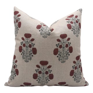 Handcrafted Floral Design Pillow Cover –14x14 Inch Swadesh For Sale