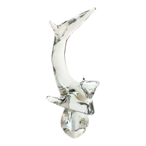 Large Modernist Crystal Shark by Kristaluxus