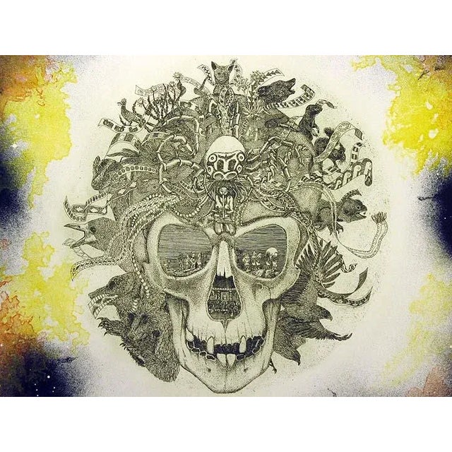 1980s "Grateful Dead" James Rome Signed Color Intaglio Etching For Sale - Image 4 of 7