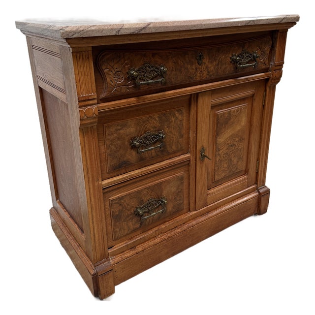 Eastlake Commode Washstand, Late 19th Century For Sale