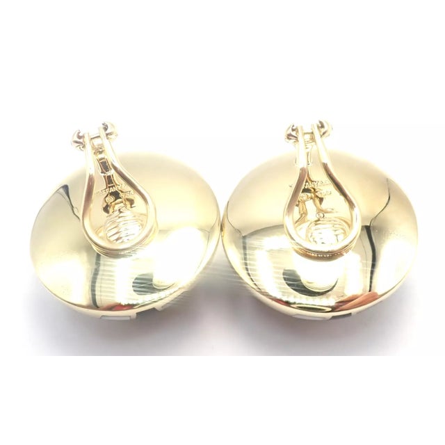 Tiffany & Co. Angela Cummings 18k Gold, Mother of Pearl & Black Jade Checkerboard Earrings. For non-pierced ears, but a...