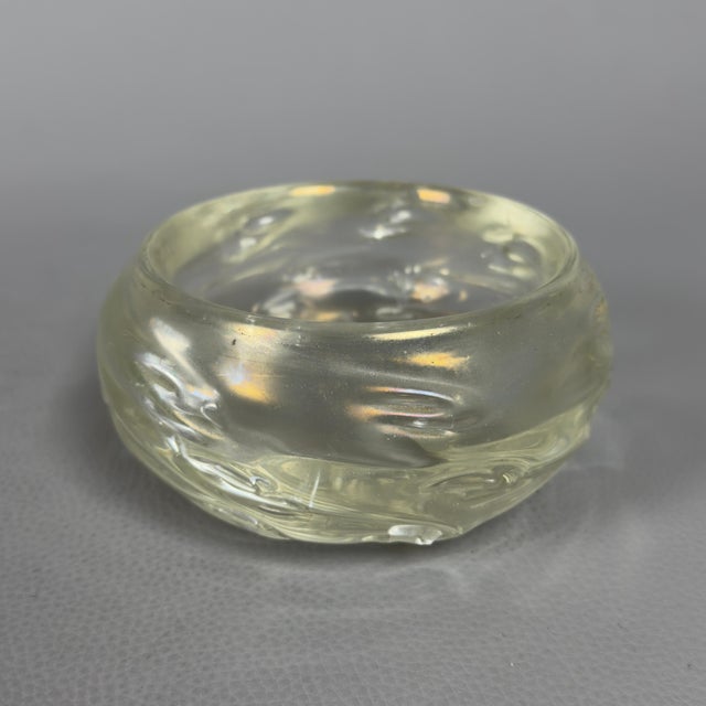 Antique Iridescent Murano Glass Torchon Dressing Table Set by Ercole Barovier for Barovier & Toso, 1940s, Set of 3 For Sale - Image 8 of 18