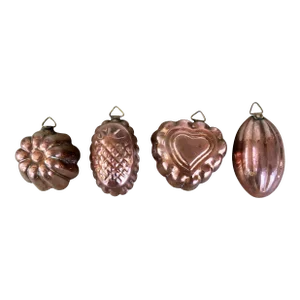 1960s Copper Miniature Molds - Set of 4