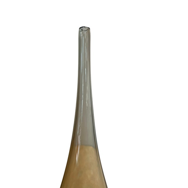 Rare Vintage Bengt Orup for Johansfors Sweden Mid-Century Modern Art Glass Teardrop Vase For Sale In Chicago - Image 6 of 13