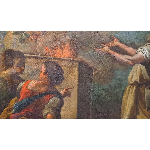 Noah's Sacrifice After the Flood, Oil on Canvas, 17th-18th Century For Sale - Image 4 of 10
