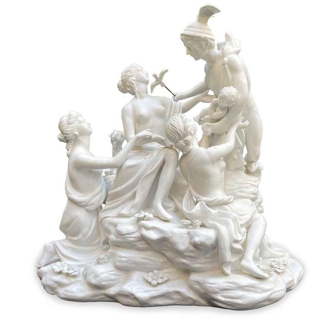 Biscuit Porcelain Centerpiece, Early 1900s This triumph in biscuit porcelain dates back to the early 1900s. Biscuit...