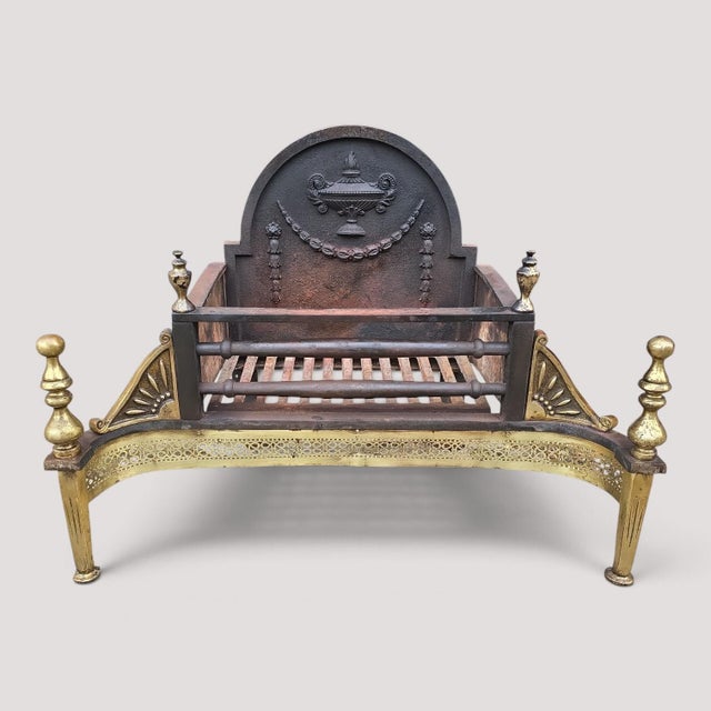 Early 20th Century Adam's Style Serpentine Grate, 1910 For Sale - Image 5 of 5
