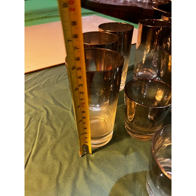 Glass 1970s Collection of Dorothy Thorpe Silver Fade Glassware Set - 18 pcs For Sale - Image 7 of 12