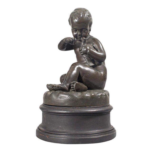 Late 19th Century French Bronze Cherub Putto For Sale