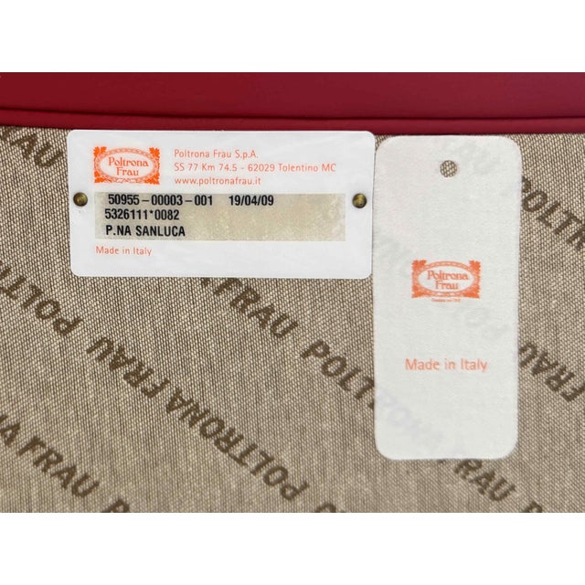 Poltrona Frau Italian Leather Sanluca Lounge Chair & Ottoman For Sale - Image 9 of 9