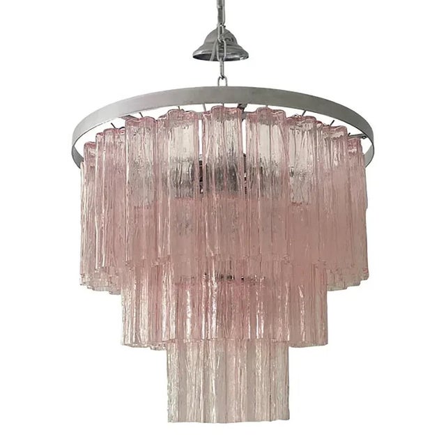 Tronchi Murano Glass Chandelier in Venini Style by Simoeng For Sale - Image 9 of 9