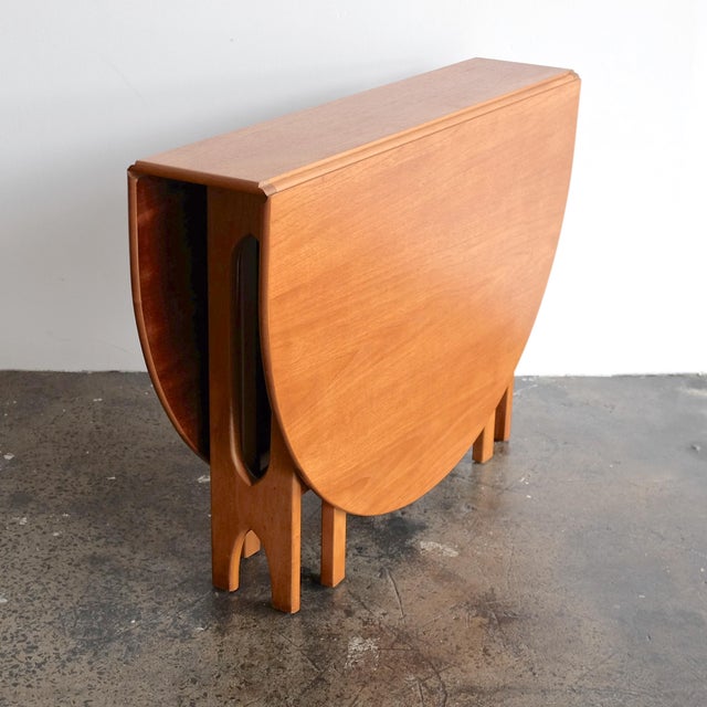 Nathan Furniture Teak Drop Leaf Table Chairish