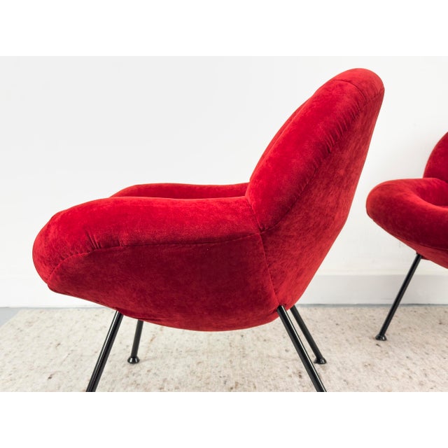 Red Lounge Chairs by Fritz Neth for Correcta, 1950s, Set of 2 For Sale - Image 4 of 18
