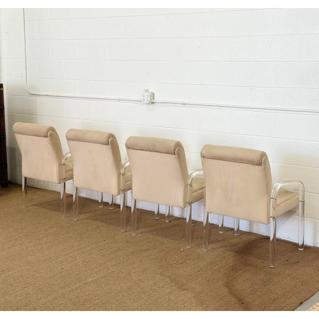 1980s Lion in Frost for Hill Manufacturing Lucite Dining Chairs - Set of 4 For Sale - Image 14 of 14