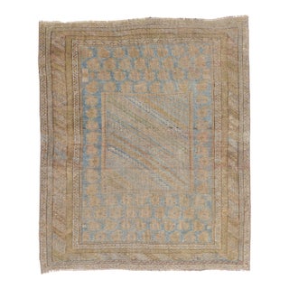 Antique Turkish Oushak Rug, 04'04 X 05'02 For Sale
