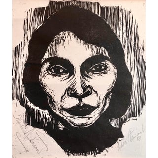 Jacob Steinhardt, Steinhardt Woodcut Marian Anderson Signed African American, Israeli Bezalel Art, 1959 For Sale
